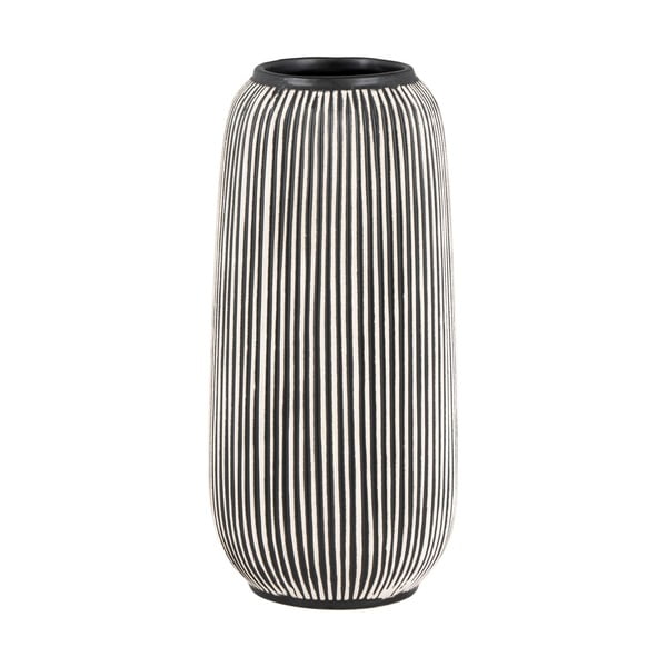 Černo-bílá váza z kamene (výška 20 cm) – House Nordic