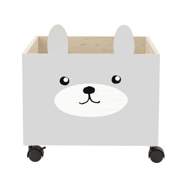 Dřevěný úložný box na hračky na kolečkách Bloomingville Storage Bear-image-1