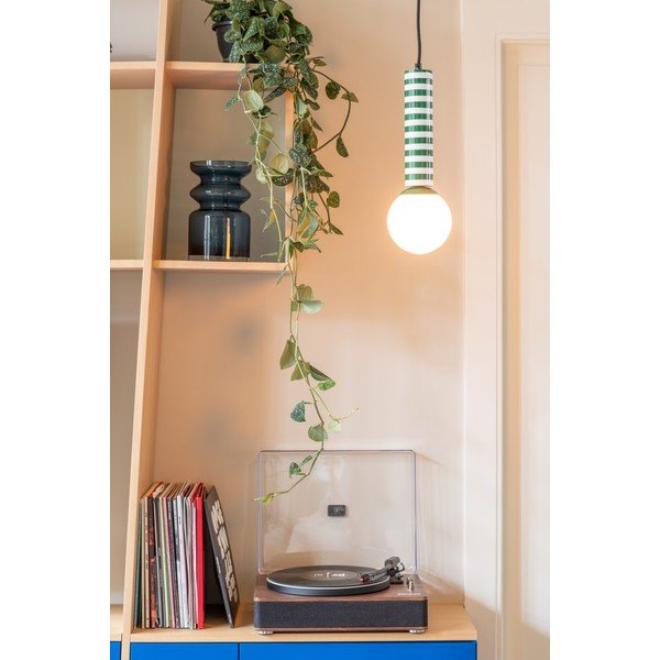 Zelené kovové závěsné svítidlo ø 12 cm Rayado Retro – Leitmotiv-image-1