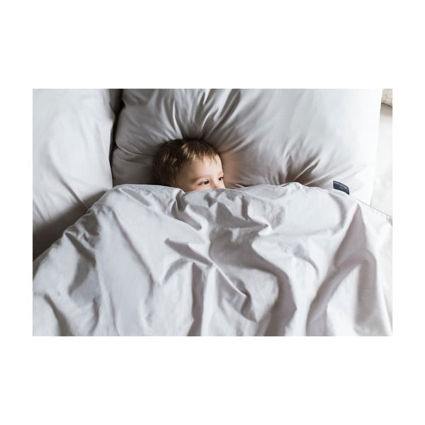 Světle šedý povlak na peřinu na jednolůžko z egyptské bavlny 155x200 cm Perla – WeLoveBeds-image-3