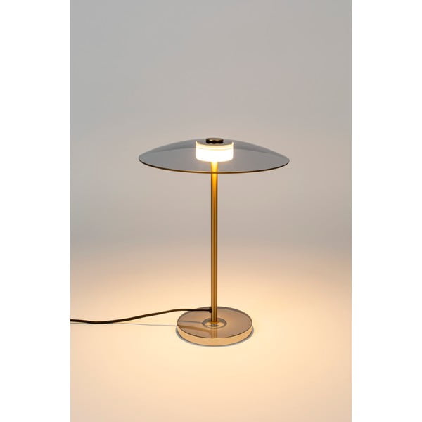 Šedá/ve zlaté barvě LED stmívatelná stolní lampa se skleněným stínidlem (výška 42 cm) Float – Zuiver-image-2