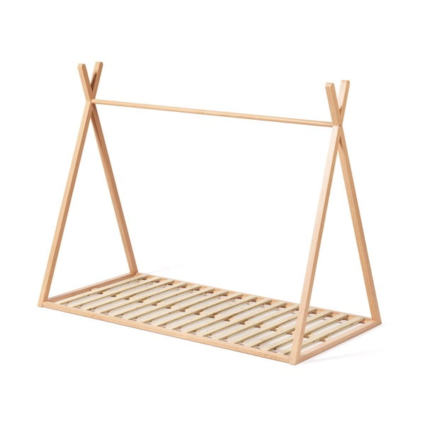 Domečková dětská postel z bukového dřeva s roštem 90x190 cm v přírodní barvě Maralis – Kave Home