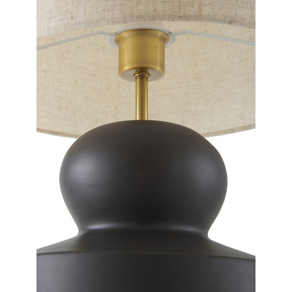 Černo-béžová keramická stolní lampa Westwing Collection Georgina, výška 52 cm-image-2
