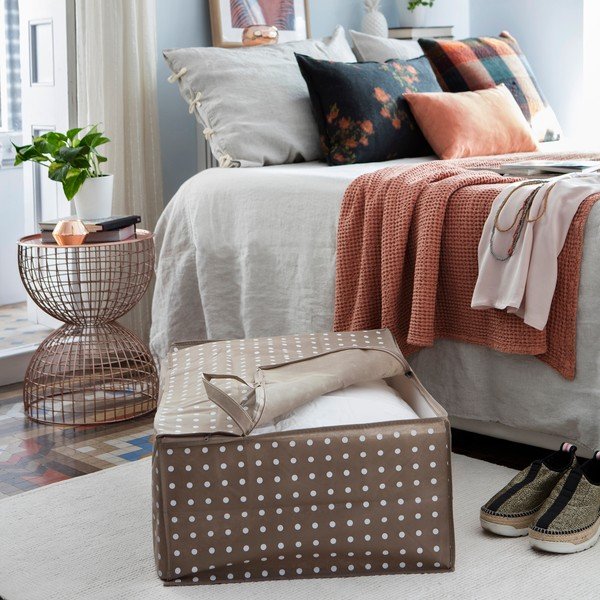 Béžový úložný vak Compactor Dots, 50 x 70 cm-image-1