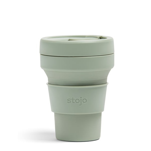 Zelený skládací cestovní hrnek Stojo Pocket Cup Sage, 355 ml