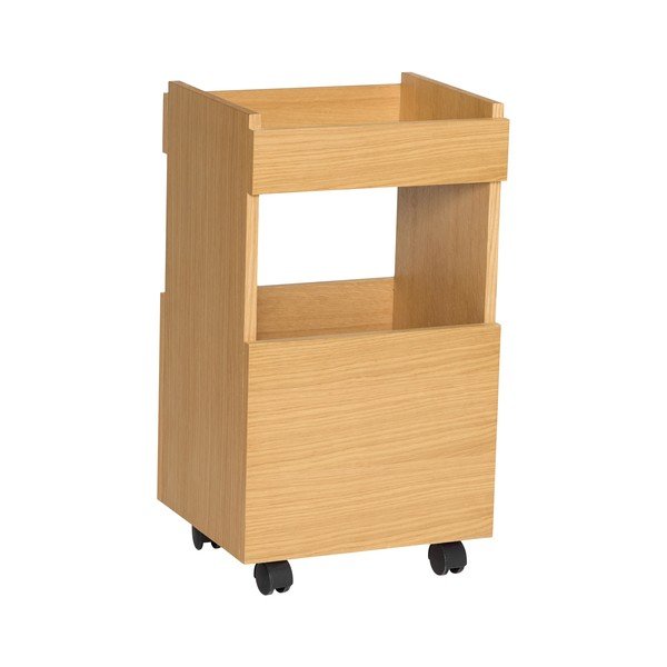 Servírovací stolek na kolečkách v dekoru dubu 35x40 cm Forma – Hübsch