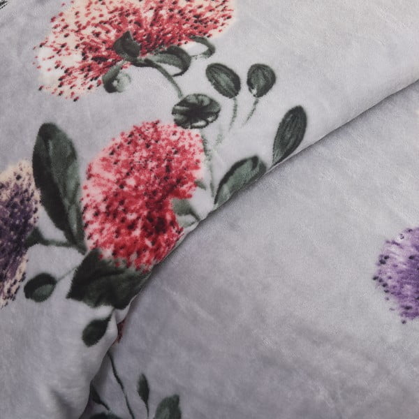 Světle šedé povlečení na jednolůžko z mikroplyše 140x200 cm Margot – My House-image-3