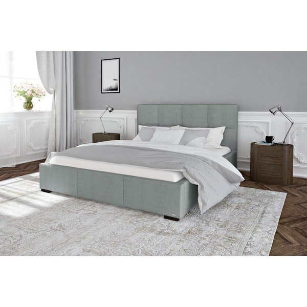 Šedá dvoulůžková postel s roštem a úložným prostorem Guy Laroche Home Fascination, 180 x 200 cm-image-1