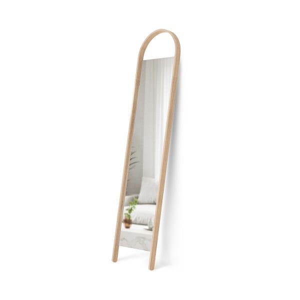Stojací zrcadlo s dřevěným rámem 45x196 cm Bellwood – Umbra