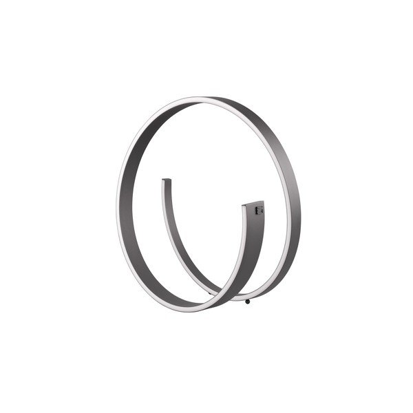 Černá LED stolní lampa s hlasovým ovládáním/s ovládáním pomocí mobilní aplikace s kovovým stínidlem (výška 45 cm) Cinardi – CINQUE-image-1