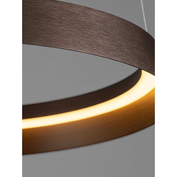Hnědé hliníkové LED stmívatelné závěsné svítidlo se stínidlem z akrylového skla ø 45 cm Ormi – Nova Luce-image-2