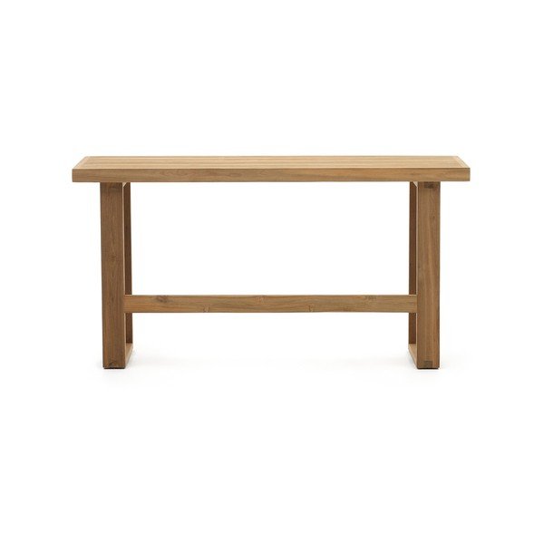 Dřevěná zahradní lavice v přírodní barvě Canadell – Kave Home