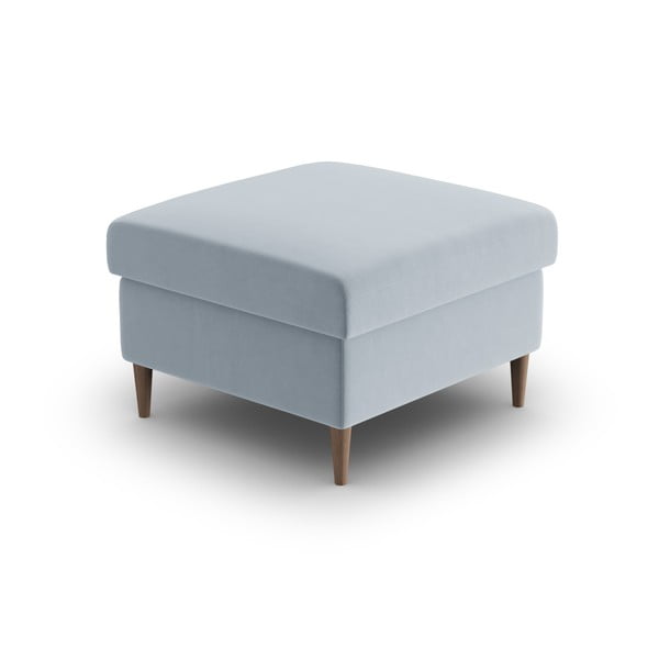 Světle modrá sametová podnožka Kyoto – Cosmopolitan Design-image-2