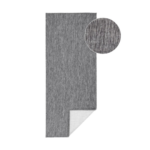 Šedý venkovní koberec NORTHRUGS Miami, 80 x 250 cm