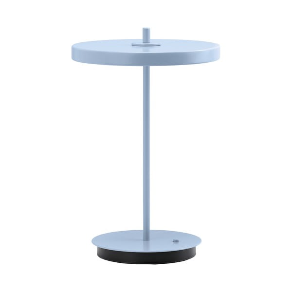 Světle modrá kovová LED stolní lampa s kovovým stínidlem (výška 31 cm) Asteria Move – UMAGE