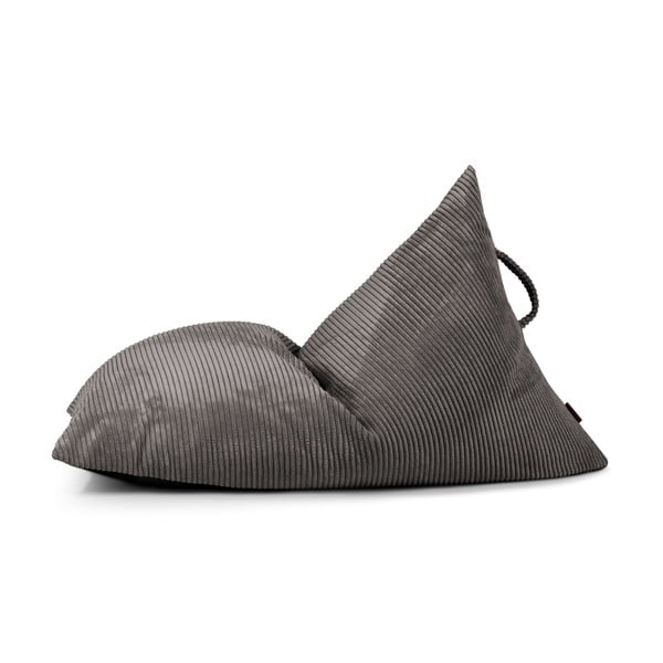 Tmavě šedý manšestrový dětský sedací vak Razzy – SLOWDOWN