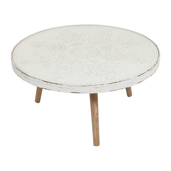 Bílý konferenční stolek z jedlového dřeva Santiago Pons Fez, 80 cm