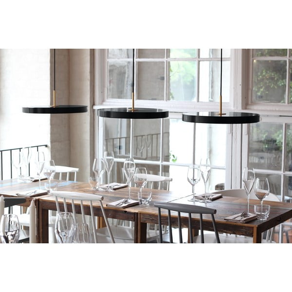 Černé LED závěsné svítidlo s kovovým stínidlem ø 31 cm Asteria Mini – UMAGE-image-3