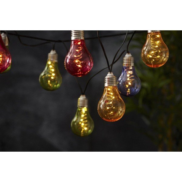 Barevný solární světelný LED řetěz vhodný do exteriéru Star Trading Glow, délka 1,9 m-image-1