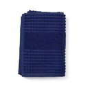 Tmavě modrý froté ručník z Bio bavlny 50x100 cm Check – JUNA