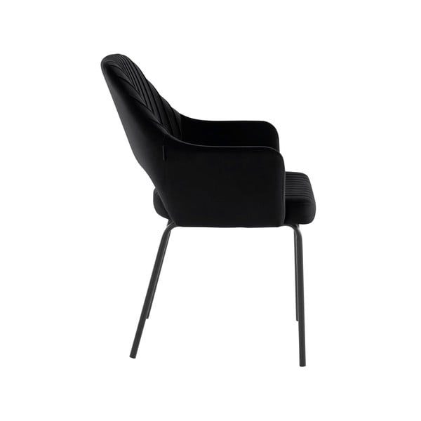 Černé sametové jídelní židle v sadě 2 ks Britney - Støraa-image-4