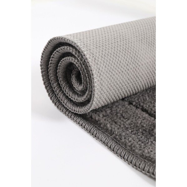 Antracitové koupelnové předložky v sadě 2 ks 50x80 cm Kareli – Foutastic-image-4