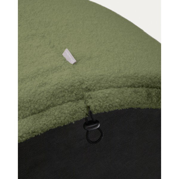 Zelený taburet z textilie bouclé Kaeli – Kave Home-image-1