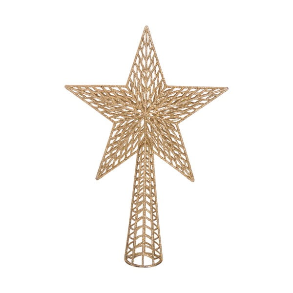 Zlatá vánoční špička na stromeček Casa Selección, ø 25 cm
