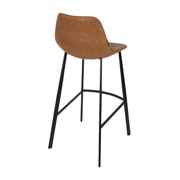 Hnědé čalouněné barové židle v sadě 2 ks (výška sedáku 80 cm) Franky – Dutchbone-image-3