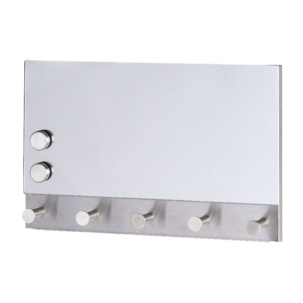 Magnetický věšák na kabáty s nástěnkou Wenko Mirror, 30 x 19 cm-image-1