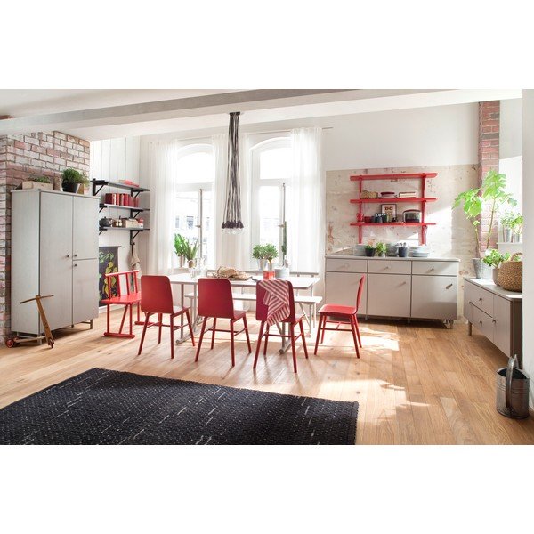 Červená nástěnná police Tenzo Grain-image-3