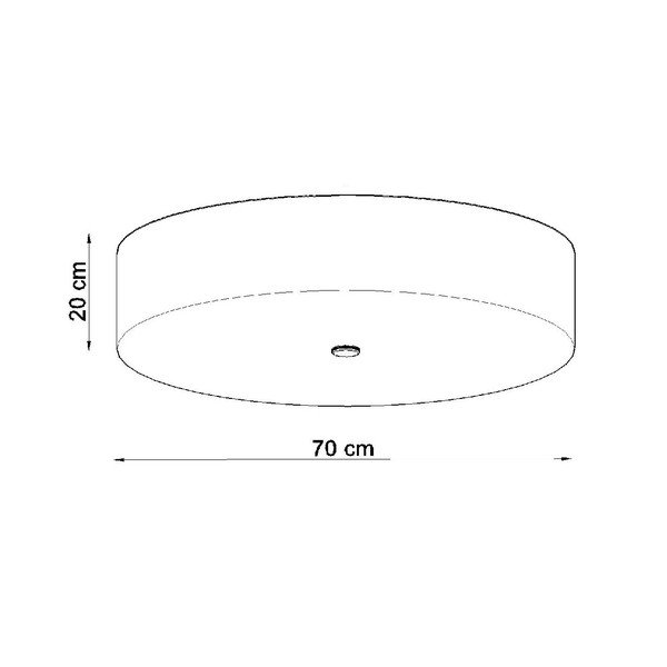 Černé stropní svítidlo se skleněným stínidlem ø 70 cm Herra – Sollux-image-4