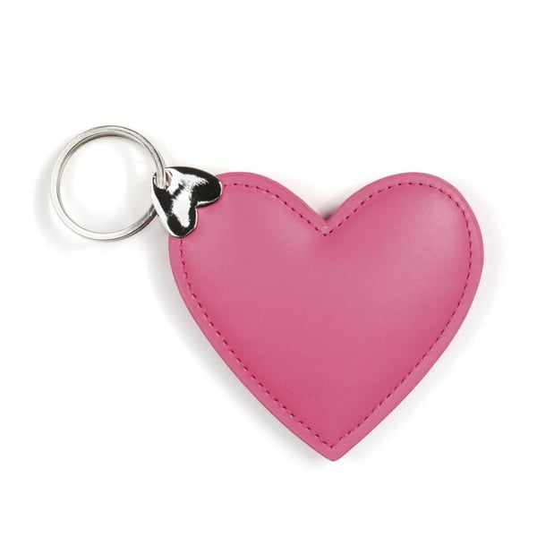 Růžový přívěšek na klíče GO Stationery Hearts Key