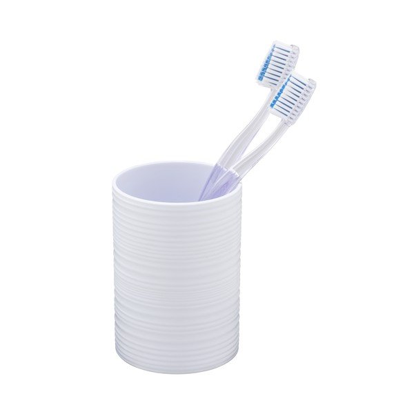 Bílý plastový kelímek na zubní kartáčky Lyon – Allstar-image-1