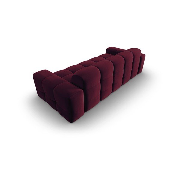 Vínová sametová pohovka 222 cm Kendal – Micadoni Home-image-4