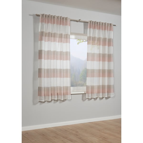 Růžová záclona 175x140 cm Etamine - Gardinia-image-1