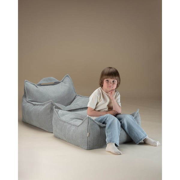 Manšestrový dětský sedací vak v mentolové barvě Square – Wigiwama-image-1