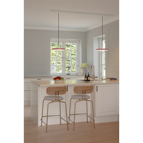 Růžové kovové LED stmívatelné závěsné svítidlo s kovovým stínidlem ø 31 cm Asteria Plus – UMAGE-image-3