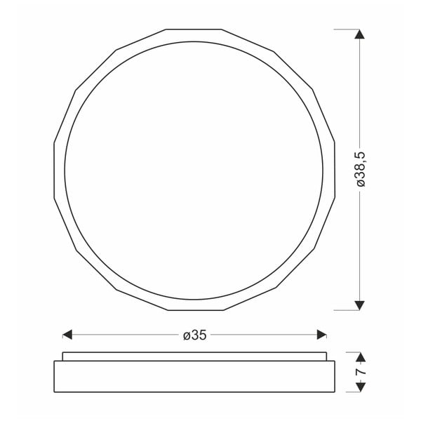 LED stropní svítidlo v přírodní barvě ø 38,5 cm Cadix – Candellux Lighting-image-1