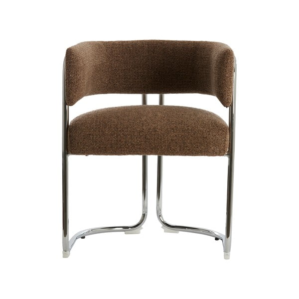 Hnědé kovové jídelní křeslo s područkami Adante – Light & Living-image-4