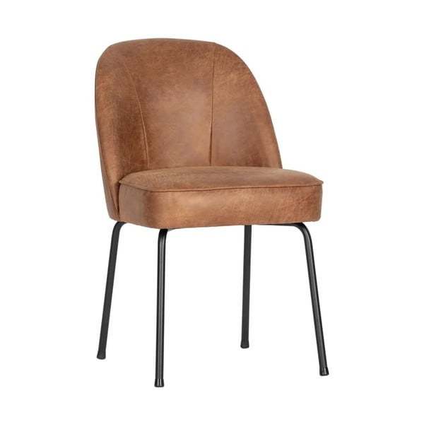 Koňakově hnědé kožené jídelní židle v sadě 2 ks Vogue – WOOOD