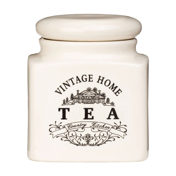 Krémová keramická dóza na čaj Premier Housewares Vintage Home