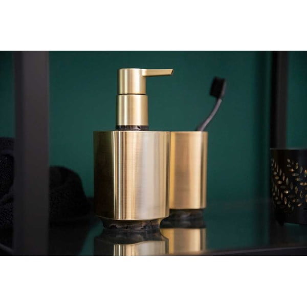 Plastová sada doplňků do koupelny ve zlaté barvě Auron – Wenko-image-1