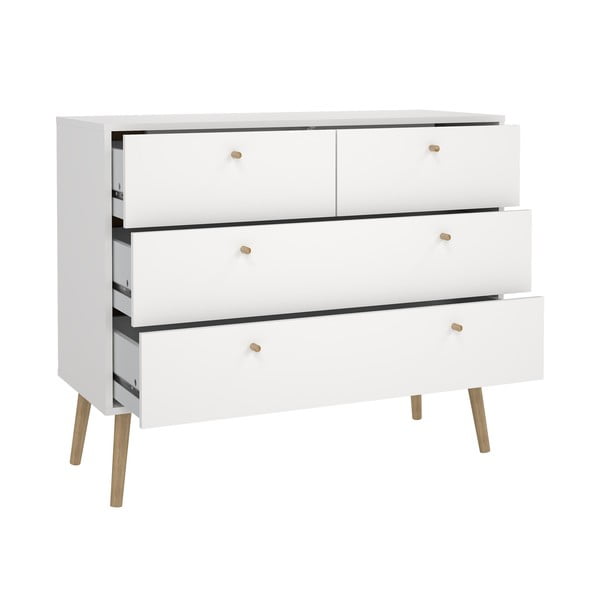 Bílá nízká komoda 99x82 cm Bodo – Tvilum-image-4