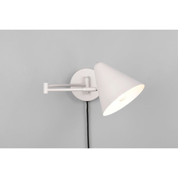 Slonovinové nástěnné svítidlo s ohybatelnou konstrukcí do zásuvky ø 15 cm Cosima – Trio-image-1