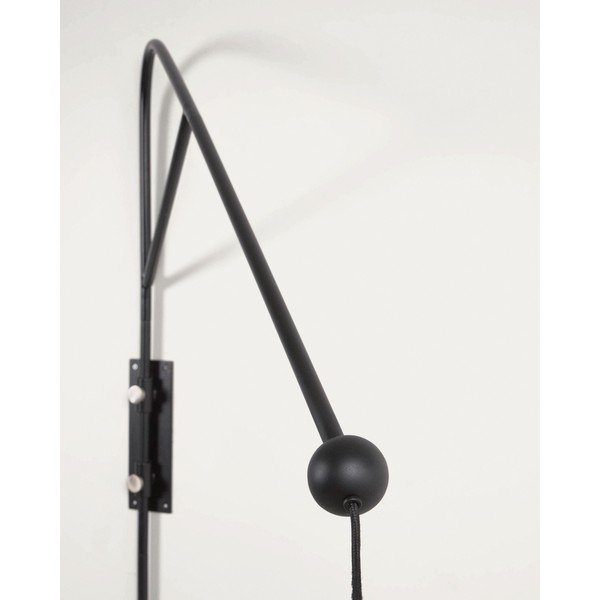 Černé nástěnné svítidlo ø 30 cm Eleazar – Kave Home-image-3