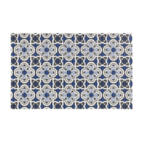 Bílo-modrá plastová koupelnová předložka 50x80 cm Murcia – Wenko