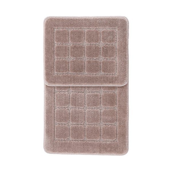 Hnědé koupelnové předložky v sadě 2 ks 50x80 cm Kareli – Foutastic-image-2