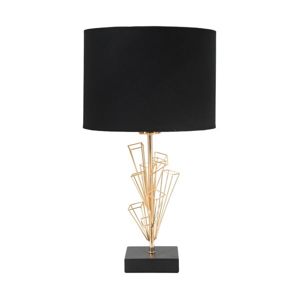 Stolní lampa v černo-zlaté barvě Mauro Ferretti Glam Olig, výška 45 cm