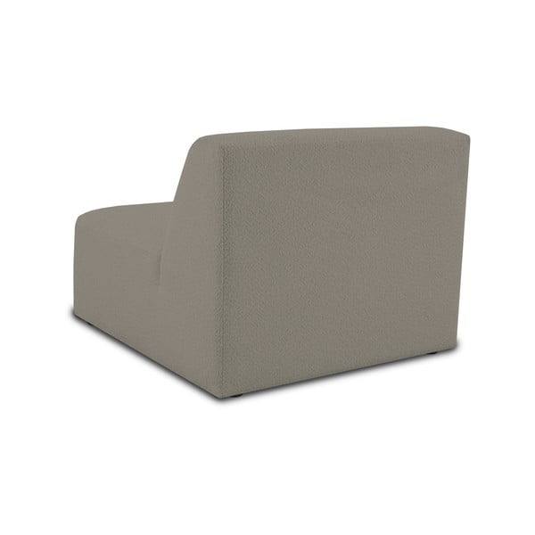 Světle hnědý modul pohovky z textilie bouclé (středový díl) Roxy – Scandic-image-3